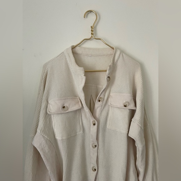 Cream waffle-knit - Picture 3 of 13